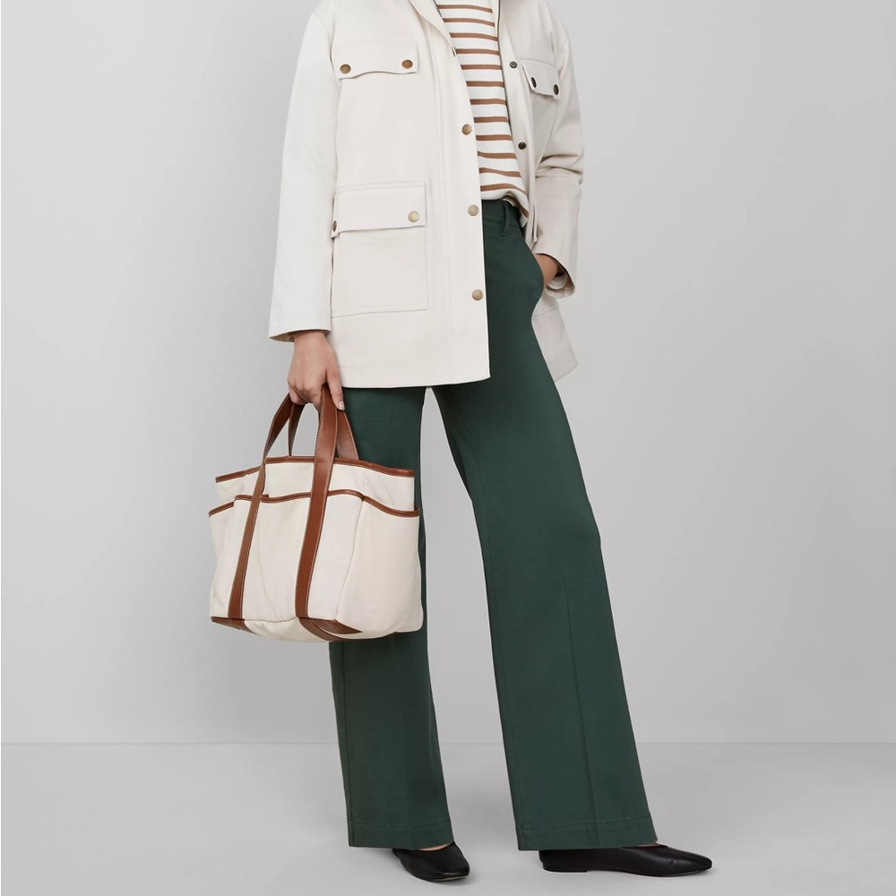 Ann Taylor Green Wide Leg Pants